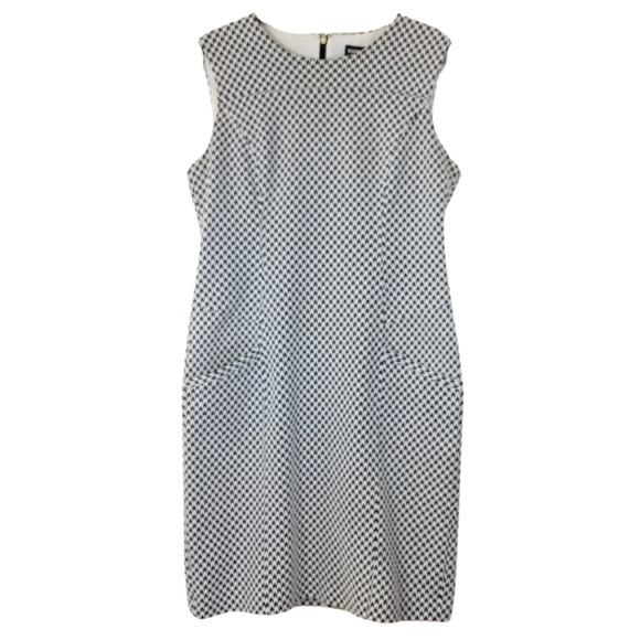 Karl Lagerfeld Paris Chevron Check Sheath Dress SZ 8 - Picture 8 of 8